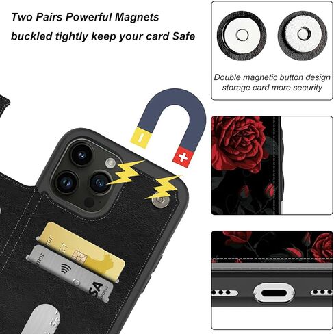 Rossy for iPhone 15 Pro Max Phone Case 6.7 inch Wallet Case with Card Holder PU Leather Kickstand Bible Verse Philippians 4-13 Pattern Design Magnetic Clasp Cover Case for iPhone 15 Pro Max 2023 in Kuwait