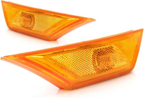 Karparts360 لـ Honda Civic 2016 17 18 19 20 2021 علامة الجانبية الجانبية للركاب | الجبهة | عدسة العنبر | كوبيه/هاتشباك | 4 أبواب | مع لمبة | استبدال HO2551127 | 33800-TBA-A02 ، 116-60822R in Saudi Arabia