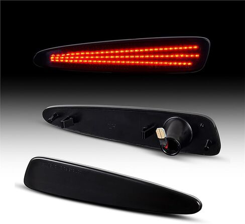 2pcs اللون الأحمر أو الأبيض علامة الجانبية LED خفيفة خلفية العلامة الجانبية ضوء التوافق مع Chevy Corvette C6 2005-2013 (العدسة الحمراء) in Saudi Arabia
