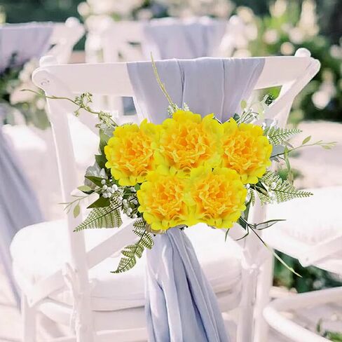 20pcs 5 "زهور الزهور الاصطناعية ، الفاوانيا الحريرية مع 6" السيقان ، والزهور المناسبة لباقات الزفاف ، ديكور الحفلات (القهوة) in Kuwait