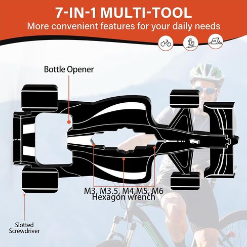 Cool Men Gifts Multi Tools - Bicycle Styling 20 in 1 Key Ring Chain for Dad Husband, Christmas Stocking Stuffers Gifts Ideas for Him, Gadgets Adults Men Gift for Birthday, Fathers Day, Valentines Day in Kuwait