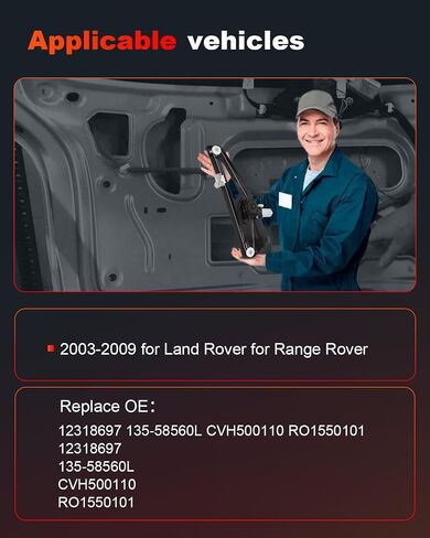 cciyu Power Window Regulator With Motor Replacement for 2003-2009 for Land Rover for Range Rover Rear Left Driver Side in Saudi Arabia