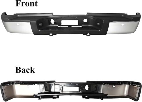 مجموعة الصدمات الخلفية للكروم متوافقة مع 2007-2010 Chevy Silverado 2500 HD 3500 HD 07-10 GMC Sierra 2500 HD 3500 HD بدون مستشعر وقوف السيارات in Saudi Arabia