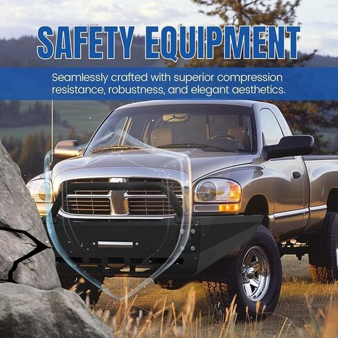مجموعة الوفير الأمامية Kuafu متوافقة مع 1994-2002 Dodge Ram 1500 W/Winch Plate & Trailer Tow Ring Beh Beal Powder مسحوق سوداء 2pcs 3pcs in Saudi Arabia
