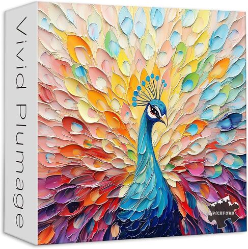 Animal Puzzles for Adults 1000 Pieces, PICKFORU Colorful Wildflower Puzzle Floral Art, Funny Embroidery Animals Jigsaw Puzzles Peacock Deer in Saudi Arabia