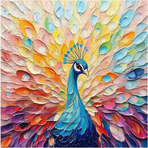 Animal Puzzles for Adults 1000 Pieces, PICKFORU Colorful Wildflower Puzzle Floral Art, Funny Embroidery Animals Jigsaw Puzzles Peacock Deer in Saudi Arabia