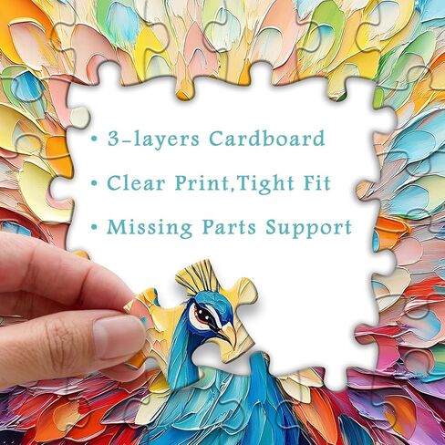 Animal Puzzles for Adults 1000 Pieces, PICKFORU Colorful Wildflower Puzzle Floral Art, Funny Embroidery Animals Jigsaw Puzzles Peacock Deer in Saudi Arabia