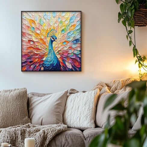 Animal Puzzles for Adults 1000 Pieces, PICKFORU Colorful Wildflower Puzzle Floral Art, Funny Embroidery Animals Jigsaw Puzzles Peacock Deer in Saudi Arabia