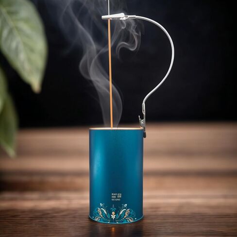 Metal Incense Burner with Anti-Flying Ash Technology & Adjustable Clamp,Elegant Ash Catcher for Home &Yoga & Meditation Ash Catcher Container (3.2x5.7in) (1, Champagne Gold) in Saudi Arabia