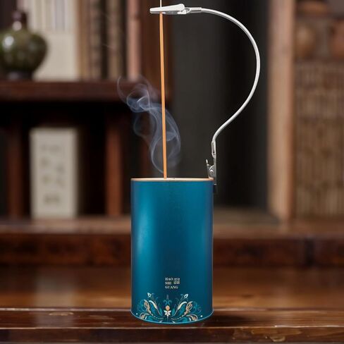 Metal Incense Burner with Anti-Flying Ash Technology & Adjustable Clamp,Elegant Ash Catcher for Home &Yoga & Meditation Ash Catcher Container (3.2x5.7in) (1, Champagne Gold) in Saudi Arabia
