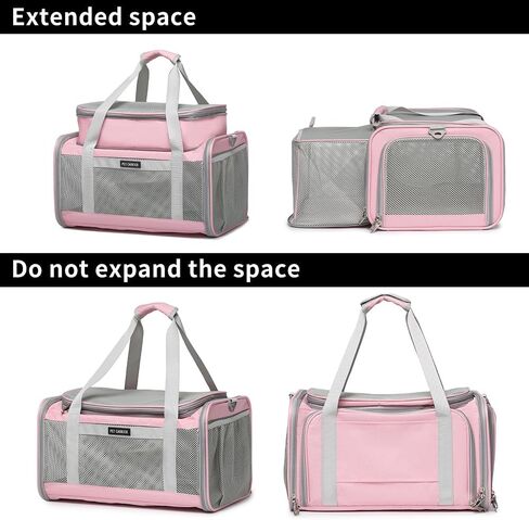 Airline Approved Pet Carrier for Cats and Small Dogs, Breathable and Collapsible Design, Portable Travel Bag for Bearded Dragon, Puppies Animal Hangbag, Rabbit Cage (Pink, Small) in Kuwait