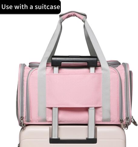 Airline Approved Pet Carrier for Cats and Small Dogs, Breathable and Collapsible Design, Portable Travel Bag for Bearded Dragon, Puppies Animal Hangbag, Rabbit Cage (Pink, Small) in Kuwait