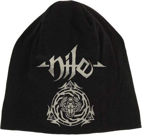 Beanie Hat Scarab Band Logo Official Black Unisex Jersey Print Size One Size in Saudi Arabia
