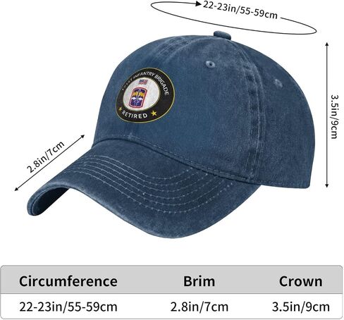 Us Army 171st Infantry Brigade Retired Adjustable Classic Cowboy Baseball Cap Men Women Casual Dad Hat4 in Saudi Arabia
