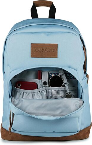 JanSport Right Pack Premium Backpack - Durable Daypack with Padded 15" Laptop Sleeve, Spacious Main Compartment & Integrated Water Bottle Pocket, Oyster Mushroom in Kuwait