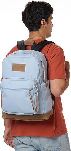 JanSport Right Pack Premium Backpack - Durable Daypack with Padded 15" Laptop Sleeve, Spacious Main Compartment & Integrated Water Bottle Pocket, Oyster Mushroom in Kuwait