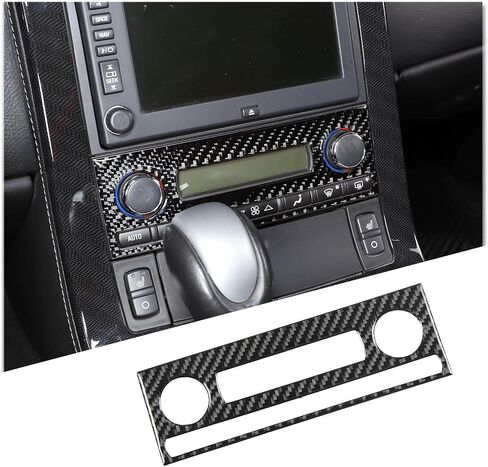 PIUGILH Car Air Conditioning Switch Panel Frame Cover for Corvette C6 Z06 ZR1 2005-2013 Accessories, Soft Real Carbon Fiber Interior Trim Cover in Saudi Arabia