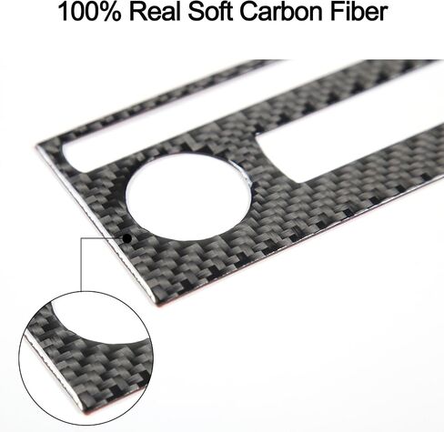 PIUGILH Car Air Conditioning Switch Panel Frame Cover for Corvette C6 Z06 ZR1 2005-2013 Accessories, Soft Real Carbon Fiber Interior Trim Cover in Saudi Arabia