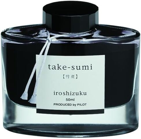 Pilot Iroshizuku Fountain Pen Ink – 50 ml Bottle – Take-sumi (Gray Black) (Japan Import), Black in Saudi Arabia