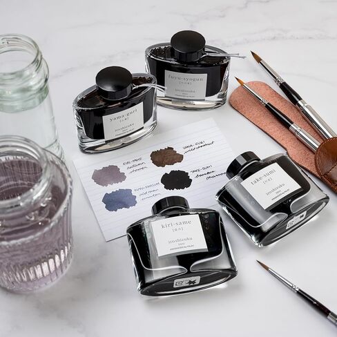 Pilot Iroshizuku Fountain Pen Ink – 50 ml Bottle – Take-sumi (Gray Black) (Japan Import), Black in Saudi Arabia