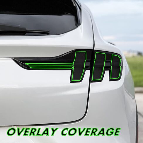 SlickMod PreCut Vinyl Smoke Tint for 2021-2022 Ford Mustang Mach-E Tail Light (1. Tail Lights, 20% Dark Smoke) in Saudi Arabia