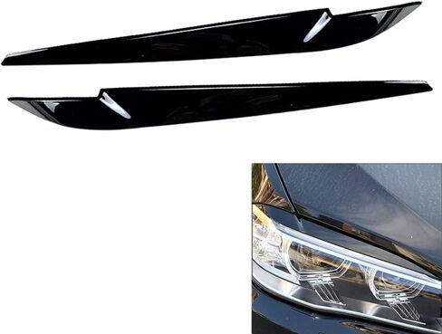 حاجب غطاء العين الأمامي Gzyf ، غطاء محضرات الغلاف الحاجب ، ملصق تزيين الحواجب لسيارة BMW X5 F15 X6 F16 2014 2015 2017 2017 ، Black Glossy in Kuwait