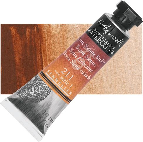 Sennelier French Artists' Watercolor, Half Pan, Raw Umber S1 in Saudi Arabia