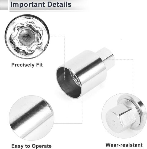 Vehicle Wheel Lock Lugnut for Jeep Compass #805 Anti-theft Screw Nut Removal Key Socket 1pc in Saudi Arabia