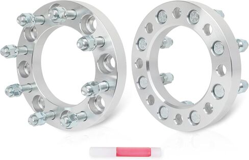 OCPTY 2 PCS 1" (25mm) Wheel Spacers 8 Lug 8x6.5 to 8x6.5 (8x165.1to8x165.1) with 9/16" Studs fits for Ram for Dodge for Ford Wheel spacers in Saudi Arabia