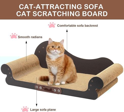 Asou Cat Scratcher Couch Cat Scratching Bed Large Cat Scratcher Bed Cat Lounge Bed Scratching Pad for Indoor Cats in Saudi Arabia