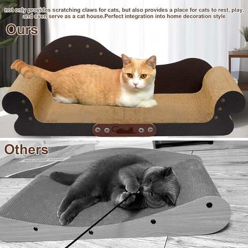 Asou Cat Scratcher Couch Cat Scratching Bed Large Cat Scratcher Bed Cat Lounge Bed Scratching Pad for Indoor Cats in Saudi Arabia