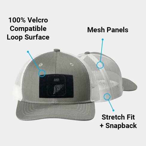 Kids/Youth Pull Patch Tactical Hat | Curved Bill Snapback Trucker Cap | 2x3 Inch Loop Surface for Morale Hook Patches in Kuwait
