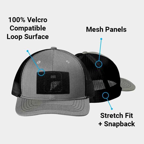 Kids/Youth Pull Patch Tactical Hat | Curved Bill Snapback Trucker Cap | 2x3 Inch Loop Surface for Morale Hook Patches in Kuwait