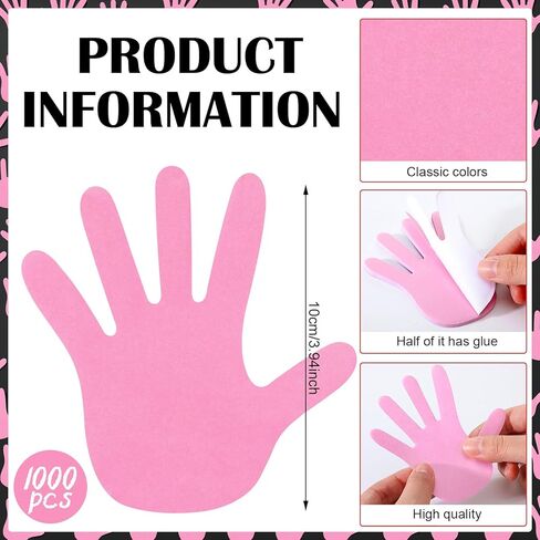 1000 Pcs World Down Syndrome Day Bulletin Board Decorations Bulk Yellow Blue Hand Shaped Sticky Notes Notepads Down Syndrome Awareness Items for Student Classroom School Decor Publicity Event in Kuwait