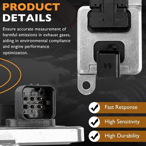 مستشعر HQPASFY NOX مستشعر 126669594 5WK96631H مدخل مستشعر أكسيد النيتروجين المتوافق مع Chevy Express Silverado ، GMC Savana Sierra 2500 3500 4500 6.6L Diesel استبدال# 19256343 904-422 in Saudi Arabia