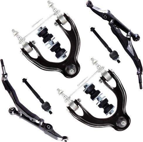 8-PC SET Suspension Kit fit 1992-1995 for Honda Civic 1993-1997 for Honda Civic del Sol Front Lower Upper Control Arm and Ball Joint Inner Tie Rod End Sway Bar Link in Saudi Arabia