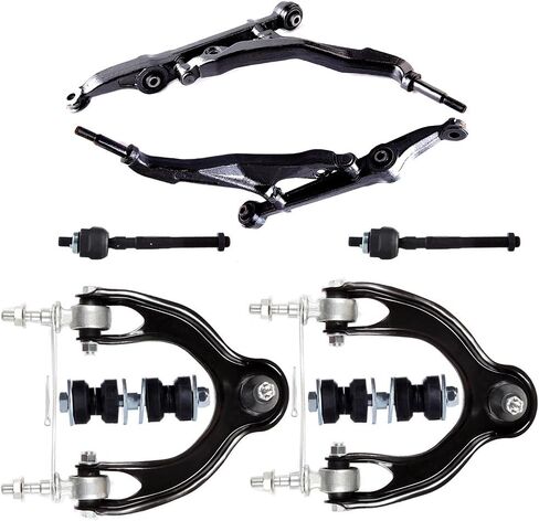 8-PC SET Suspension Kit fit 1992-1995 for Honda Civic 1993-1997 for Honda Civic del Sol Front Lower Upper Control Arm and Ball Joint Inner Tie Rod End Sway Bar Link in Saudi Arabia