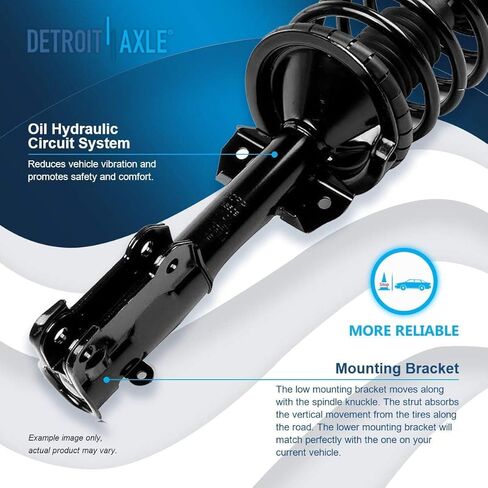 Detroit Axle - 6pc مجموعة تعليق الواجهة الأمامية لعام 2005-2010 Ford Mustang ، اثنين من الدعامات مع مجموعة الربيع لفائف 2 أذرع التحكم السفلى مع مفصل الكرة 2 Sway Bar End Links 2006 2007 2009 2009 البديل in Saudi Arabia