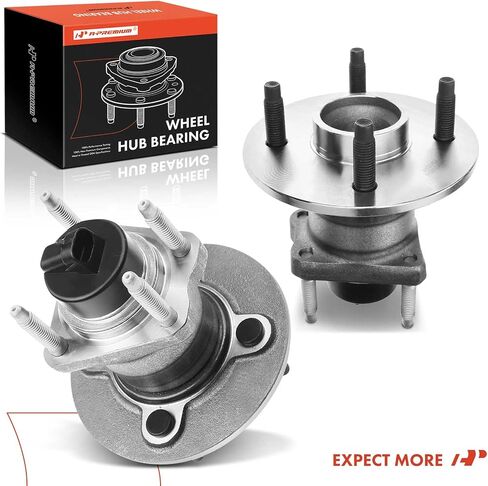 A-Premium 2 X Beach Wheel Wheel and Hub Assembly مع ABS و 4-LUG متوافق مع شيفروليه كوبالت 2005-2010 و PONTIAC G5 2007-2010 ، Pursuit 2005-2006 & Saturn Ion 2003-2007 in Saudi Arabia