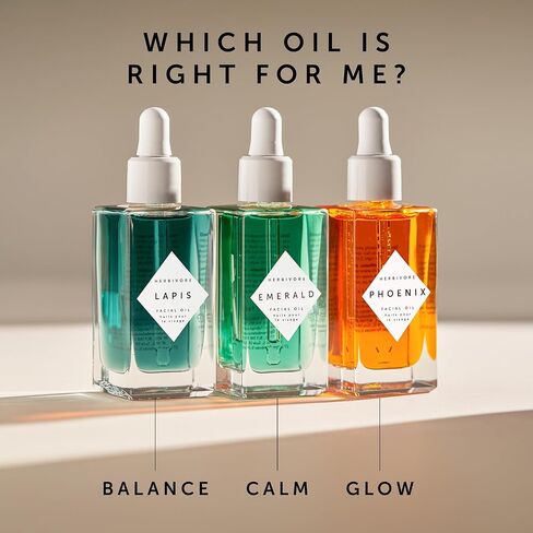 Herbivore Emerald Deep Moisture Oil للوجه-ترطيب زيت الوجه ، التهدئة والترطيب ، القائمة على النبات ، نباتي ، خالي من القسوة ، 30 مل / 1 أوقية in Kuwait