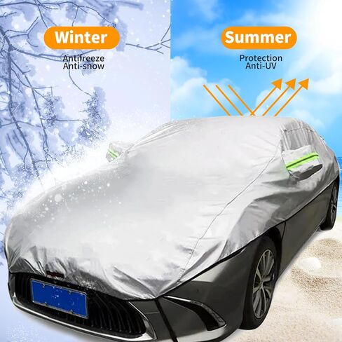 Car Cover for Mercedes 300TD 1978-1986 Waterproof Half Car Cover for Outdoor Sun Rain Dust UV Protector for Windshield in Saudi Arabia