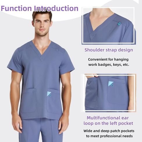 مجموعة فرك للرجال ، والزي الرسمي لغرفة العمليات ، وأعلى ملائمة السراويل وسروالها مع جيوب in Kuwait
