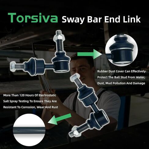‎‎K750465 2PCS Rear Stabilizer Sway Bar End Links for Ford 2012 2013 2014 2015 2016 2017 2018 Focus (No ST or RS), 2013 2014 2015 2016 2017 2018 C-MAX in Saudi Arabia