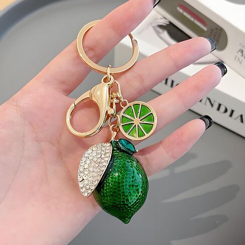 Cute Keychain for Women for Bag,Keychain for Bag Charms,Fruit Lemon Keychains for Women Bags or Purses in Saudi Arabia