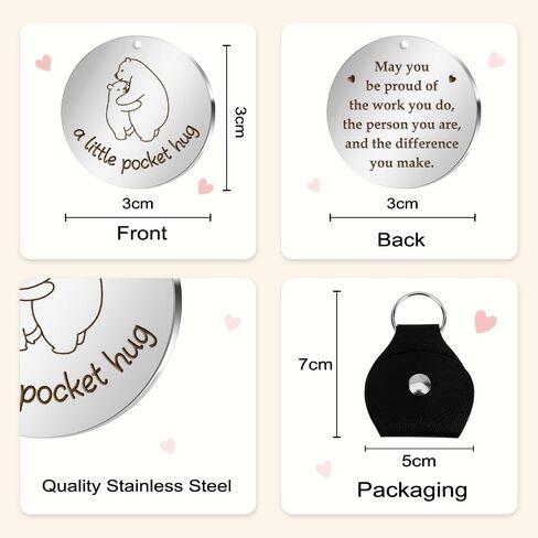 Ariantrp Pocket Hug Token Inspirational Gifts for Mom Dad Grandma Grandpa Keychain Christian Christmas in Kuwait