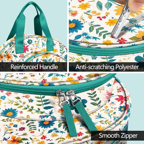 FINPAC Embroidery Project Bag, Embroidery Supplies Storage Carrying Tote Case with Multiple Pockets for Floss, Hoops, Thread, Stitch Tools Kit [Bag Only] in Kuwait
