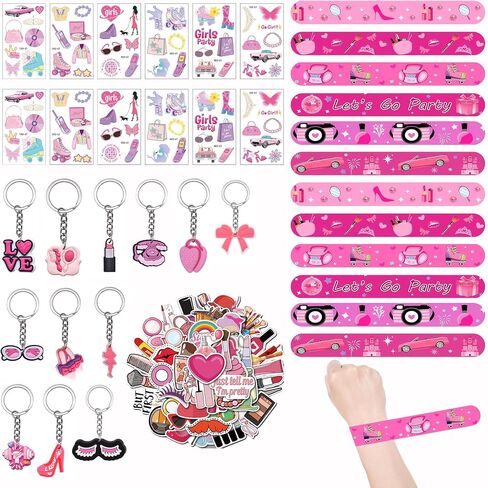 74PCS Dog Birthday Party Decorations, 24 Pcs Cute Dog Keychains and 50 Pcs Anime Dog Stickers for Birthday Decorations Party Supplies Goodie Bags School Supplies Backpack Bag in Saudi Arabia