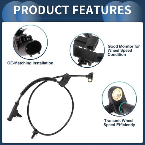 ABS Wheel Speed Sensor Front Left Right ABS Sensor Anti-Lock Braking System Sensor No.5142770AA for Dodge Dakota 2005-2011 in Saudi Arabia