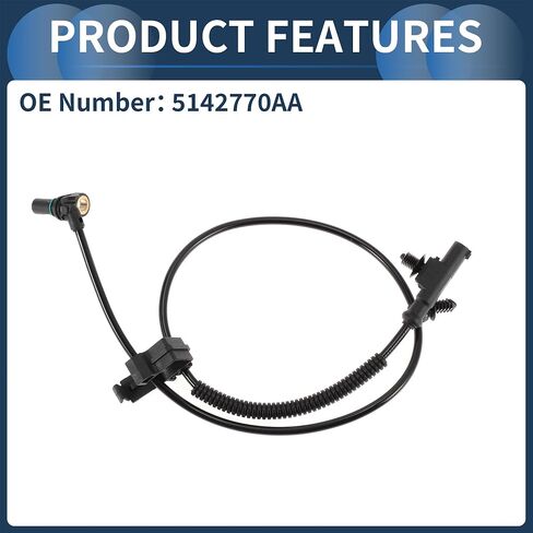ABS Wheel Speed Sensor Front Left Right ABS Sensor Anti-Lock Braking System Sensor No.5142770AA for Dodge Dakota 2005-2011 in Saudi Arabia