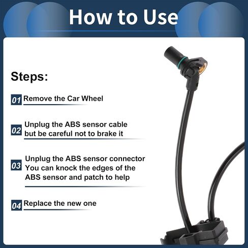 ABS Wheel Speed Sensor Front Left Right ABS Sensor Anti-Lock Braking System Sensor No.5142770AA for Dodge Dakota 2005-2011 in Saudi Arabia